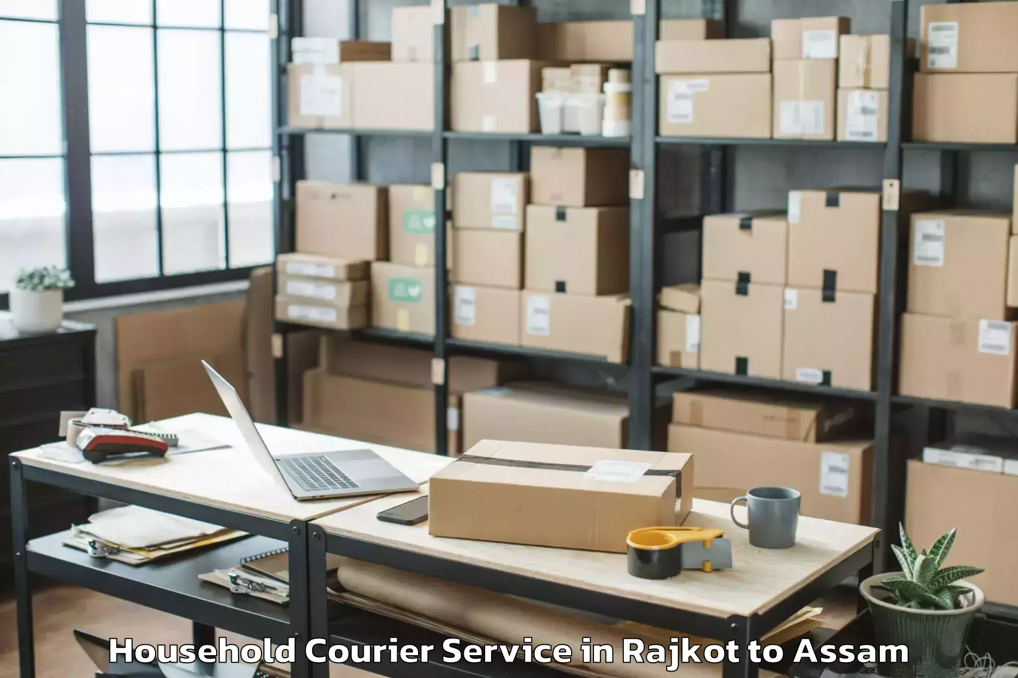 Trusted Rajkot to Rewa N C Household Courier